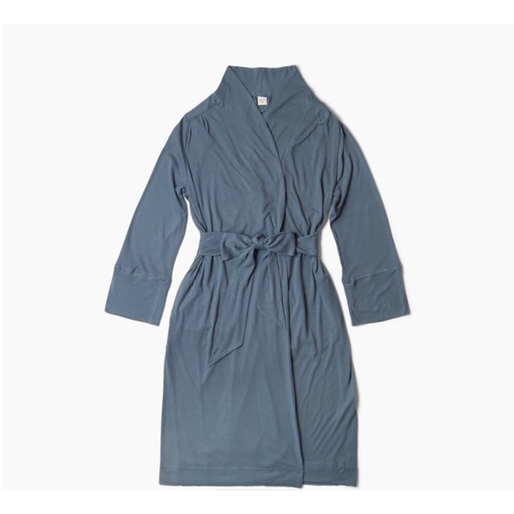 Goumi Mom Robe Size XL/XXL Viscose Bamboo Organic Cotton Oversized Midnight Blue